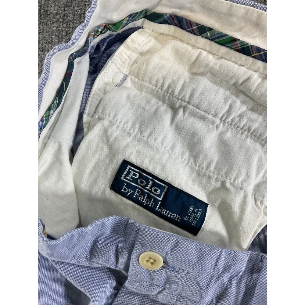 Polo Ralph Lauren Shorts Men's 34 Light Blue Chino Flat Front Classic Fit Casual